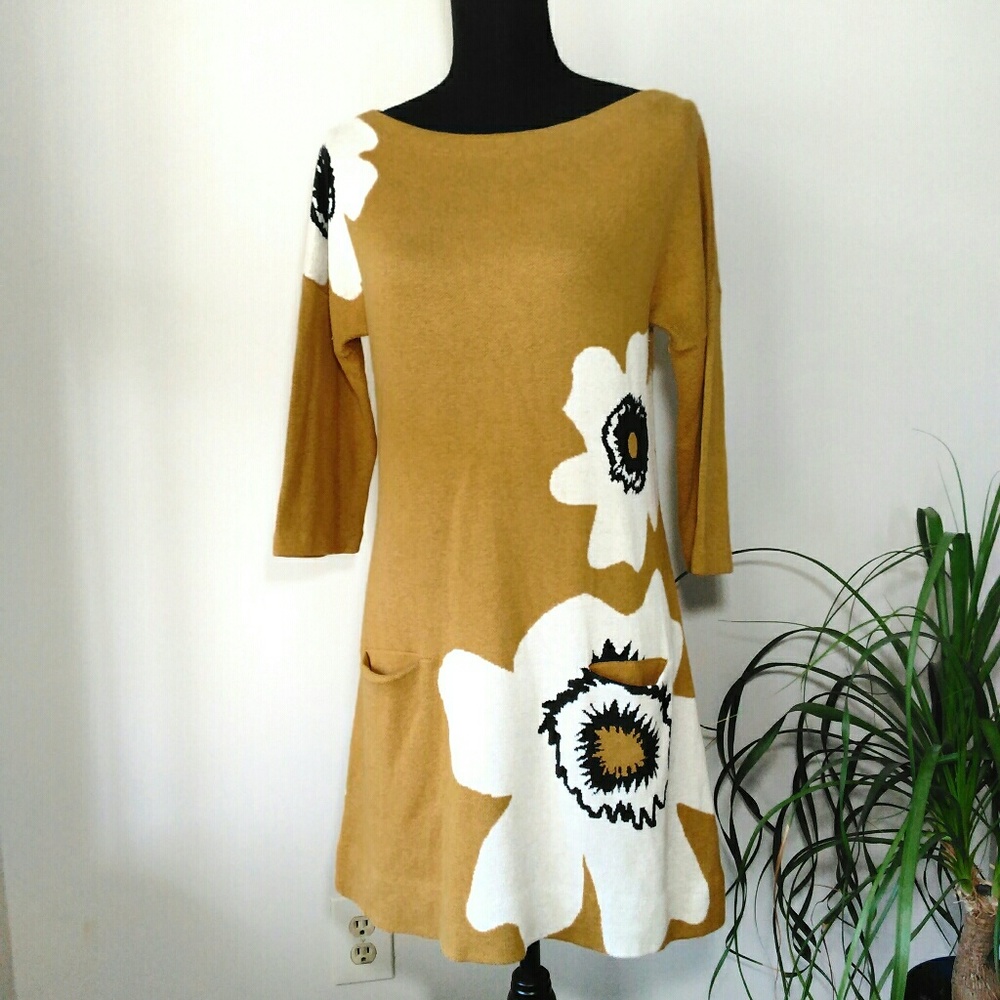 Anthropologie Field Flower Sweater Dress